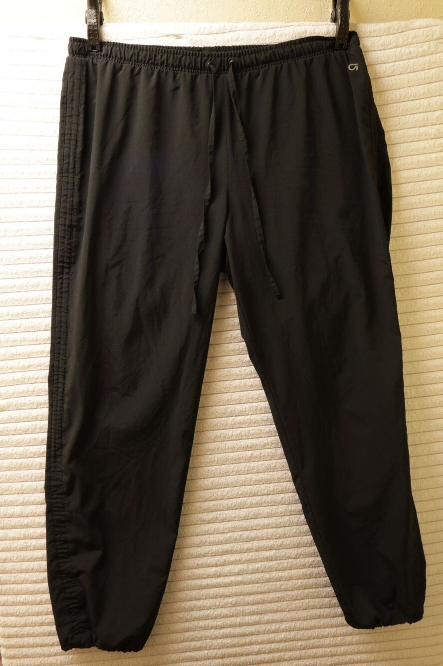 GapBody Gap Womens L Large Black Stretch Woven Jogger Pants Drawstring Active G
